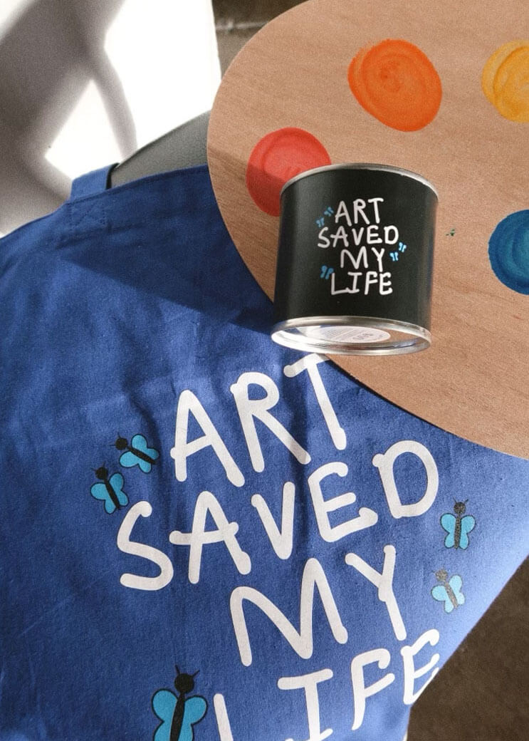 Art Saved My Life Candle