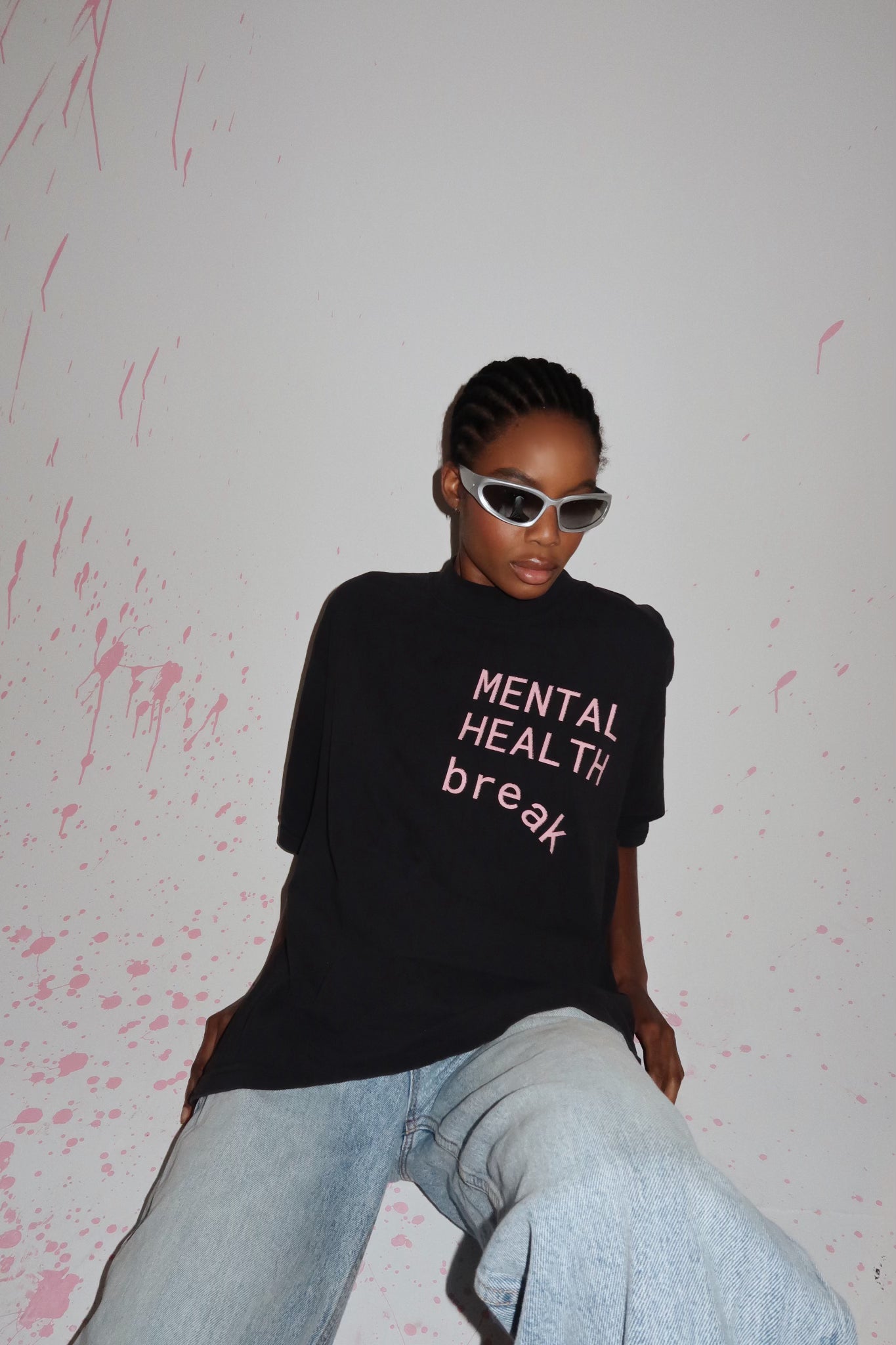 Black Mental Health Break Tee